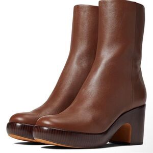 Vince Nico Clog boot in Chocolate Brown Leather Ankle Boots 6.5